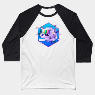 Old PC - Retrowave, retro 80s Baseball T-Shirt